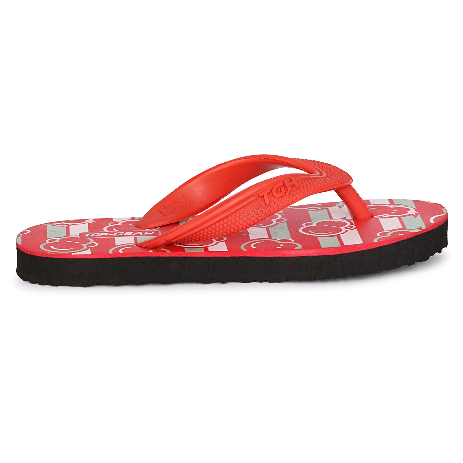 Boys & Girls Slip On Slipper Flip Flop (Multicolor Red)