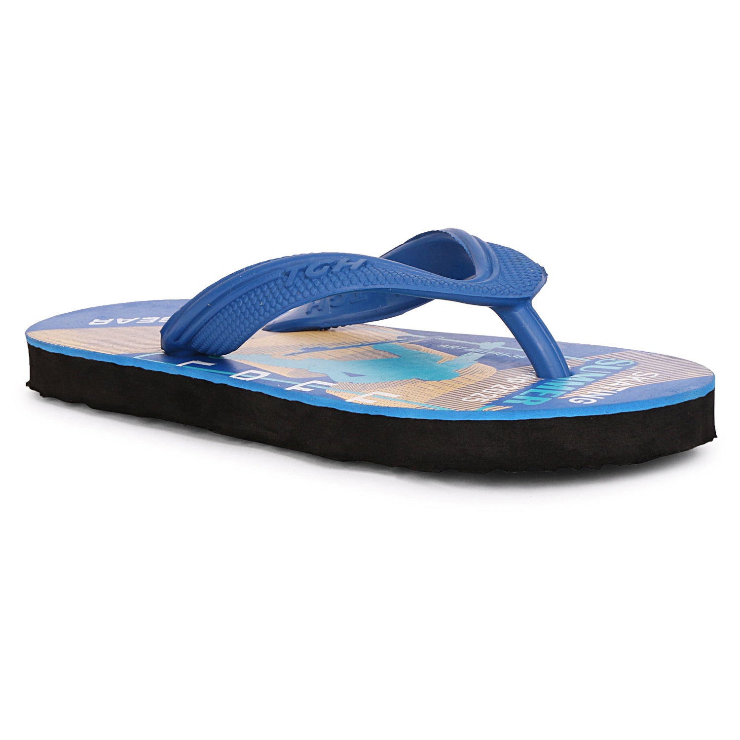 Boys & Girls Slip On Slipper Flip Flop (Multicolor Blue)