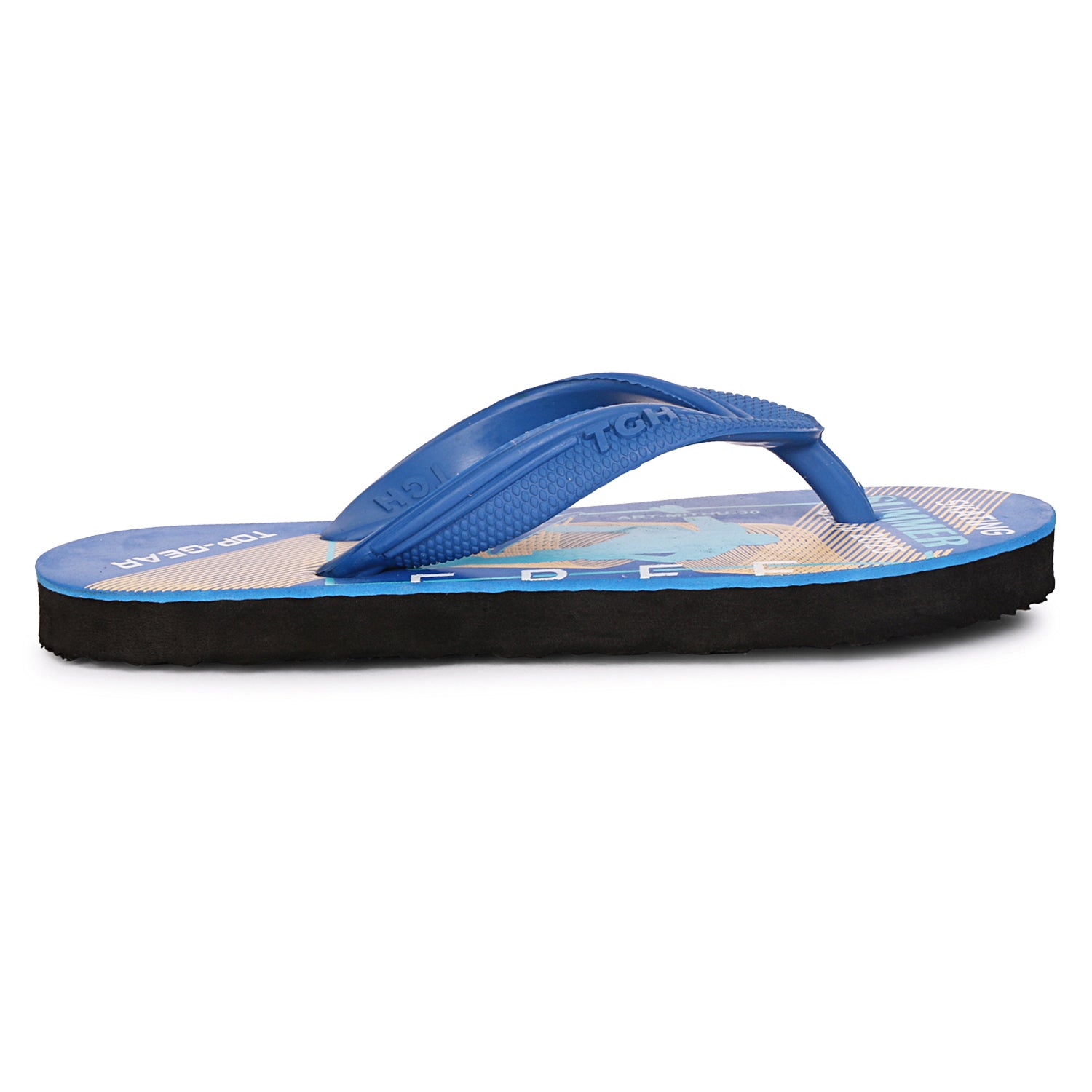 Boys & Girls Slip On Slipper Flip Flop (Multicolor Blue)