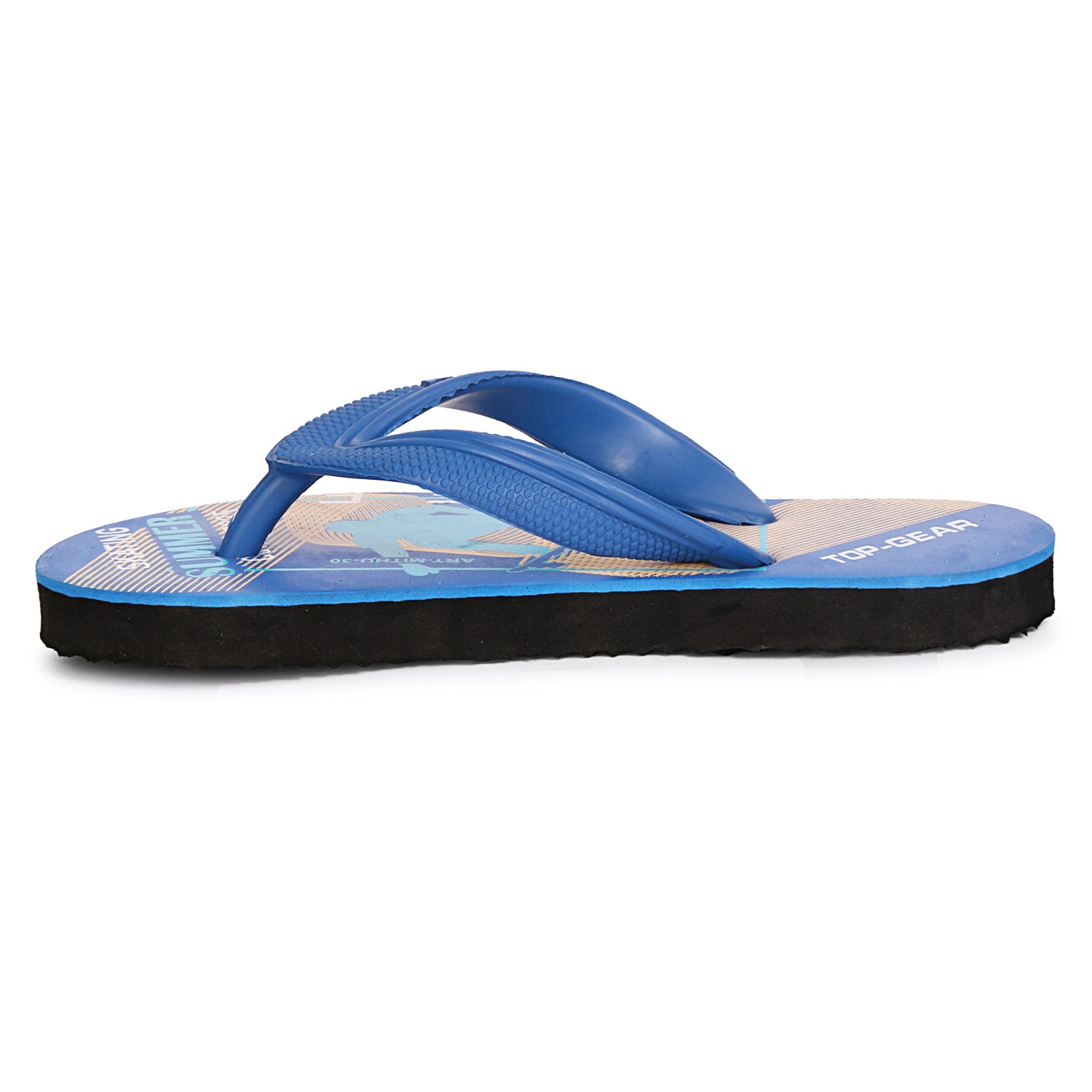 Boys & Girls Slip On Slipper Flip Flop (Multicolor Blue)