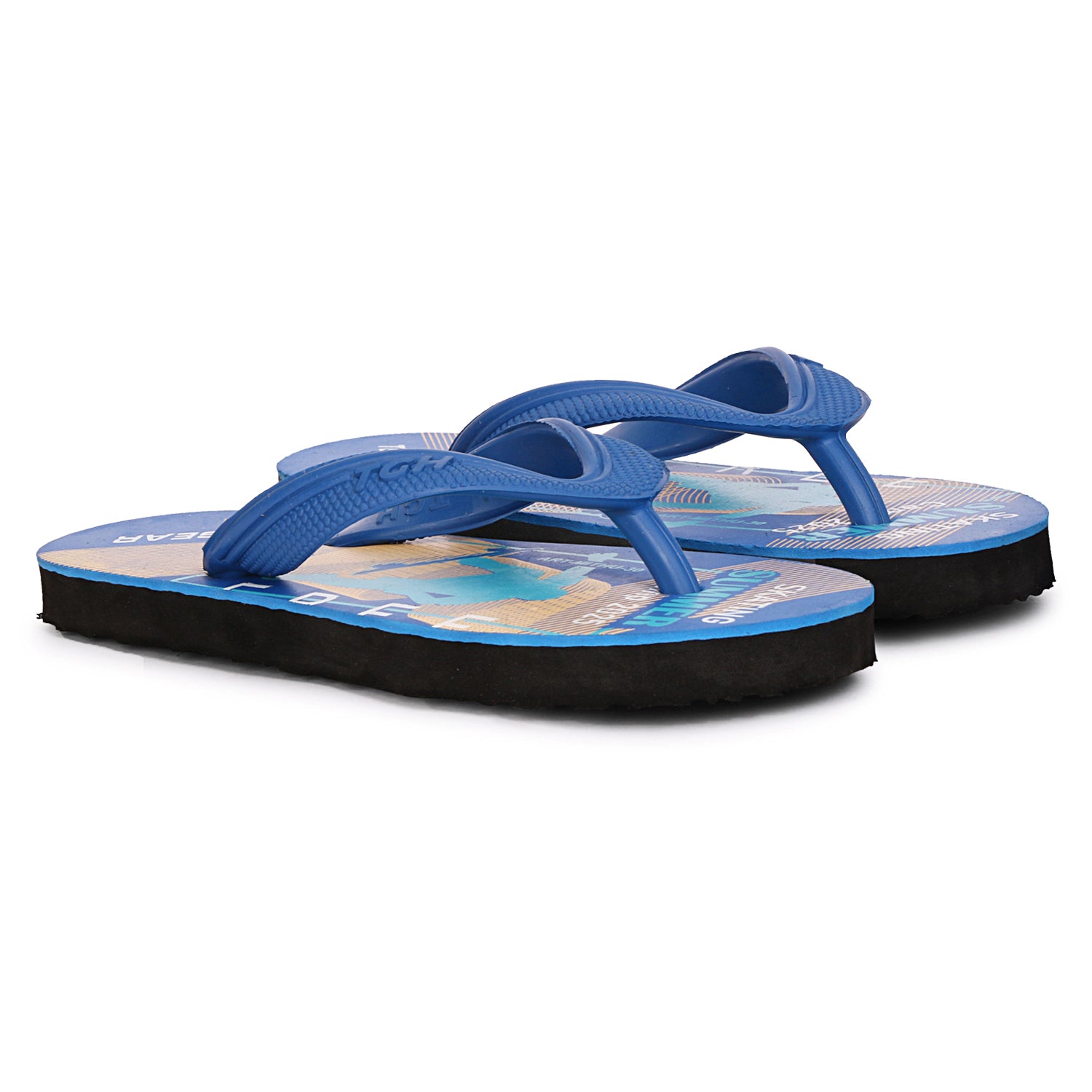 Boys & Girls Slip On Slipper Flip Flop (Multicolor Blue)