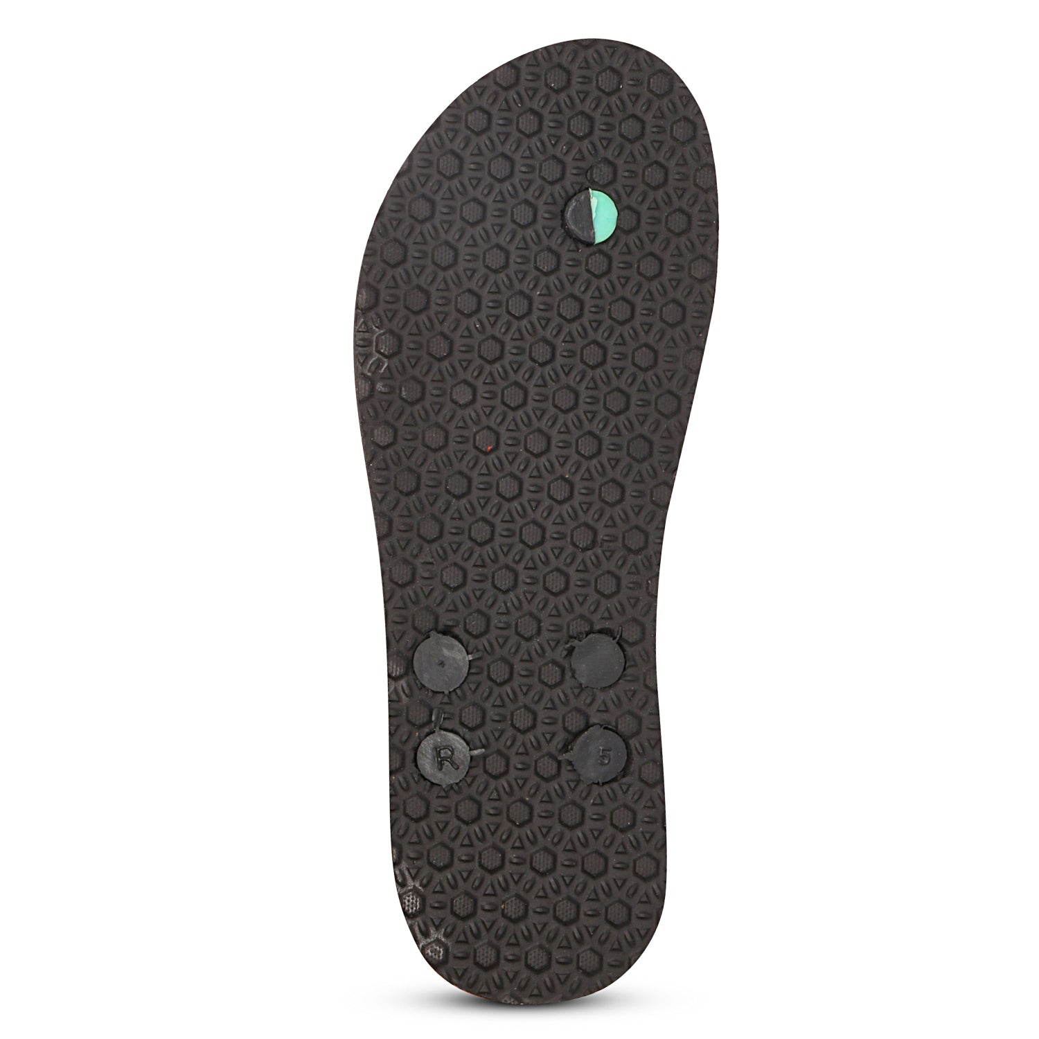 Women Flip Flops (Green, Black , 7)