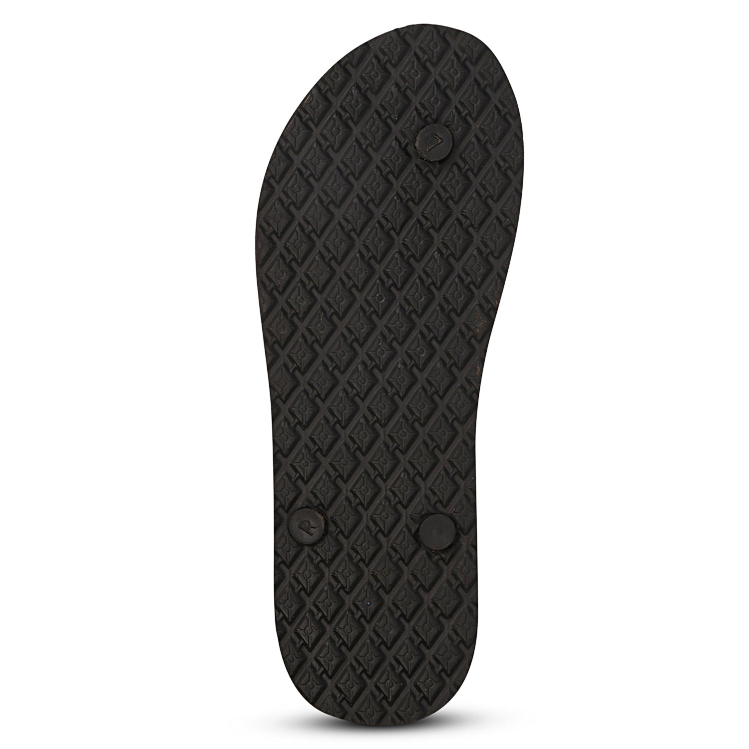 Men Flip Flops (Black, Blue , 9)