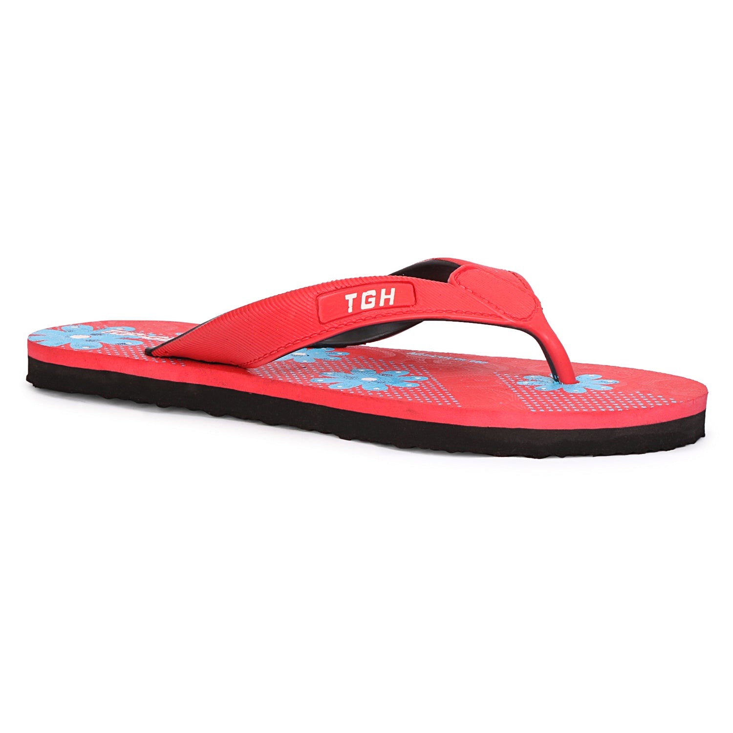 Women Flip Flops (Red, Blue, Black , 4)