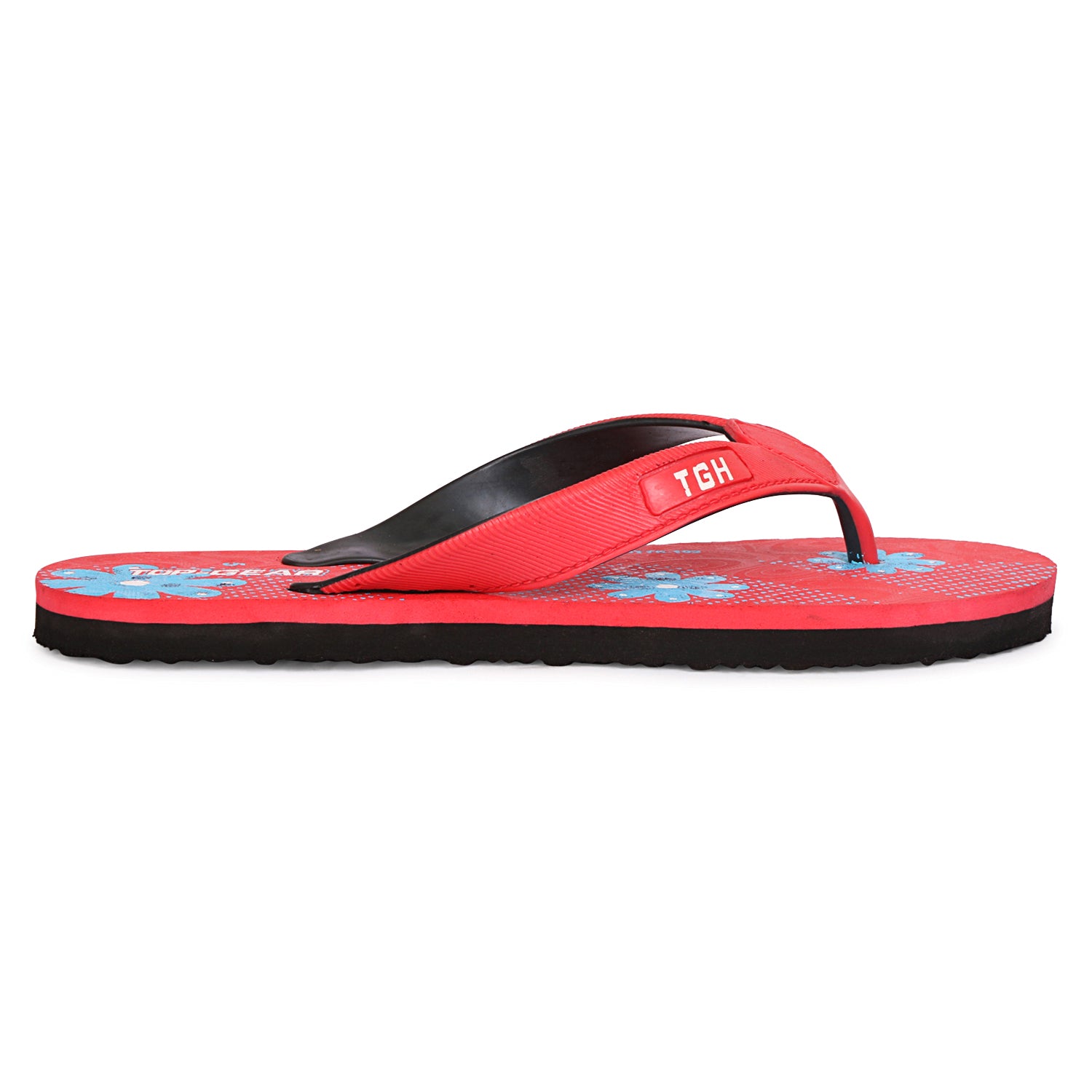 Women Flip Flops (Red, Blue, Black , 4)