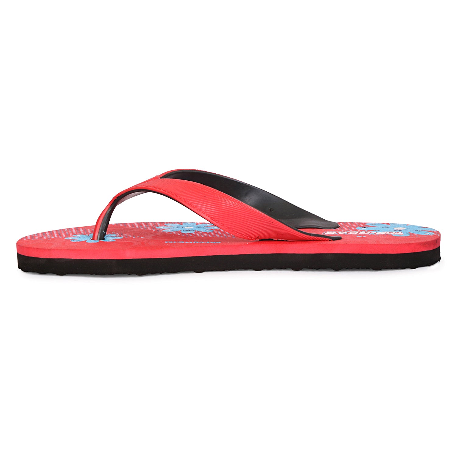 Women Flip Flops (Red, Blue, Black , 4)