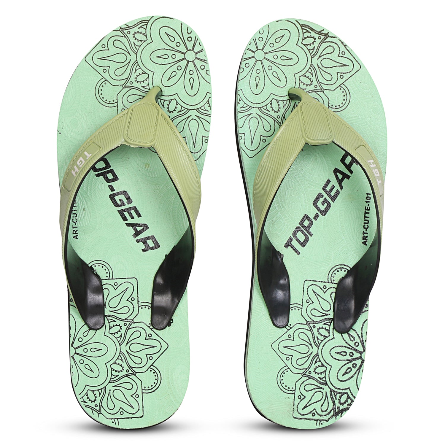 Women Flip Flops (Pink, Black , 4)