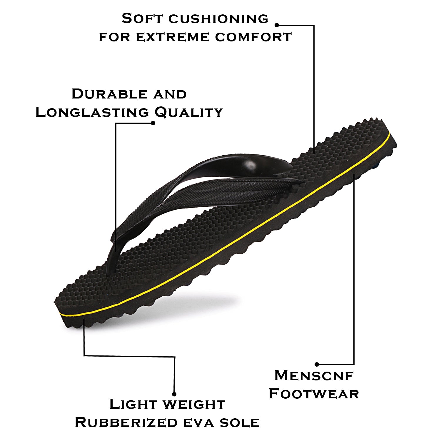 Men Flip Flops (Black)