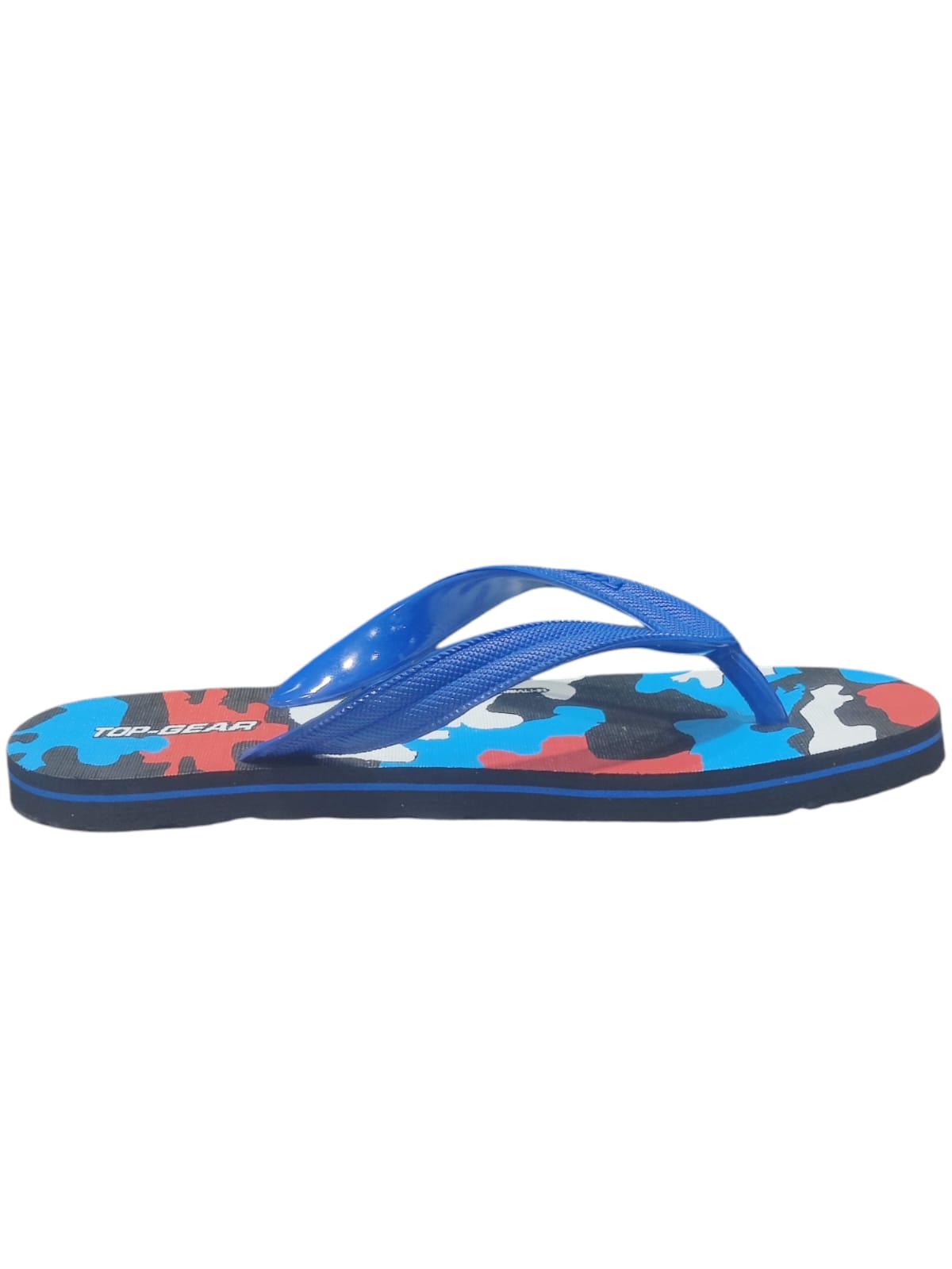 Men Flip Flops (Blue, Black , 10)