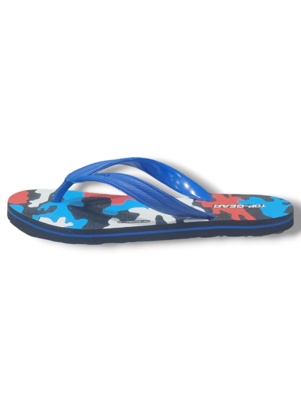 Men Flip Flops (Blue, Black , 10)