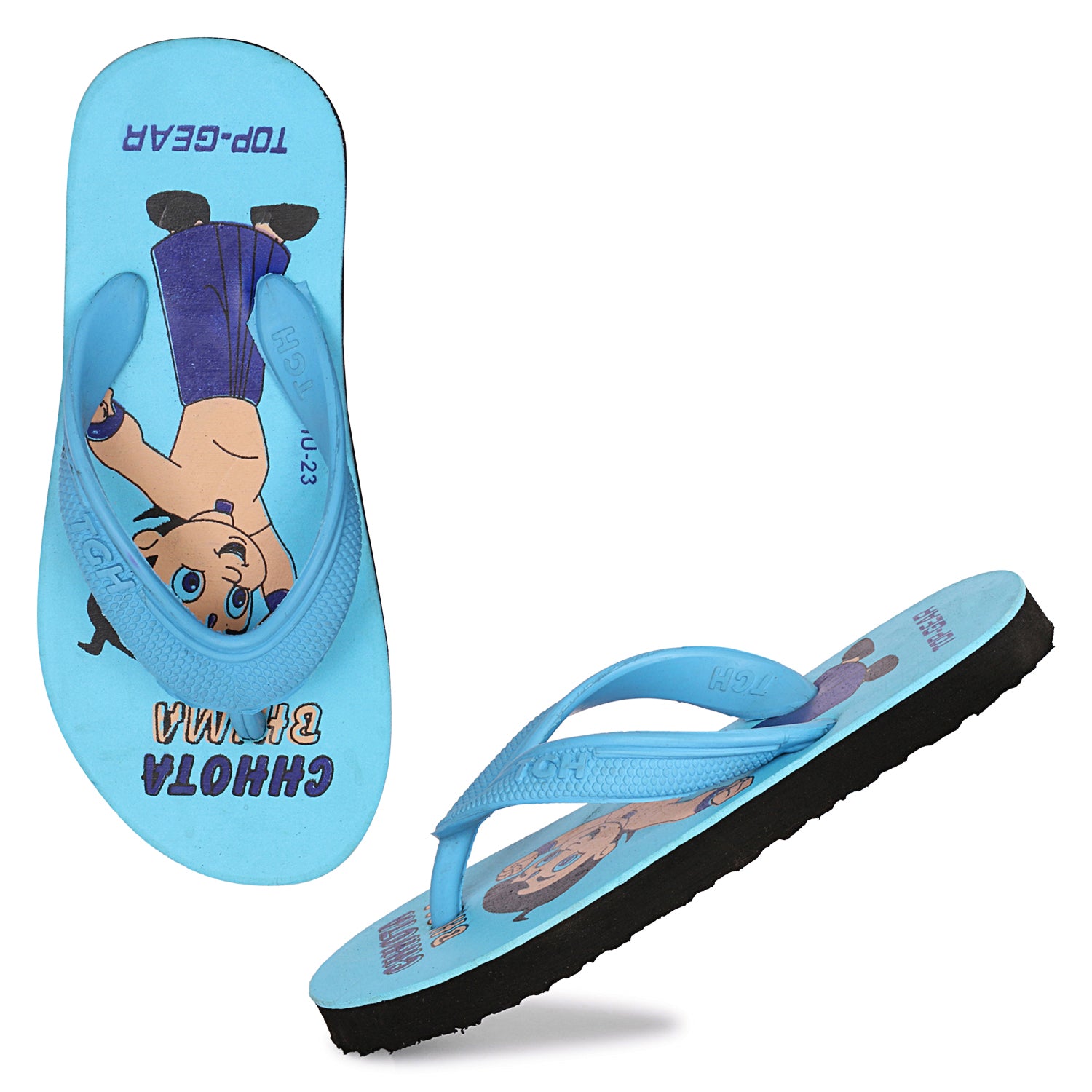 Boys & Girls Slip On Slipper Flip Flop  (Multicolor Blue )