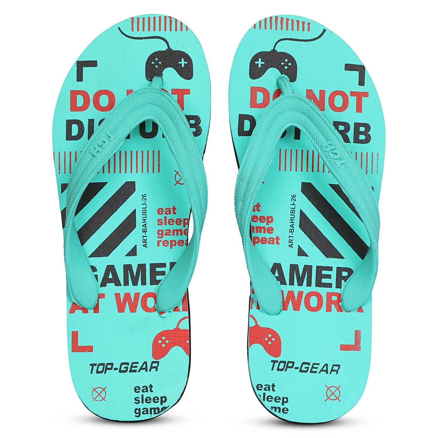 Men Flip Flops  (Green , 9)