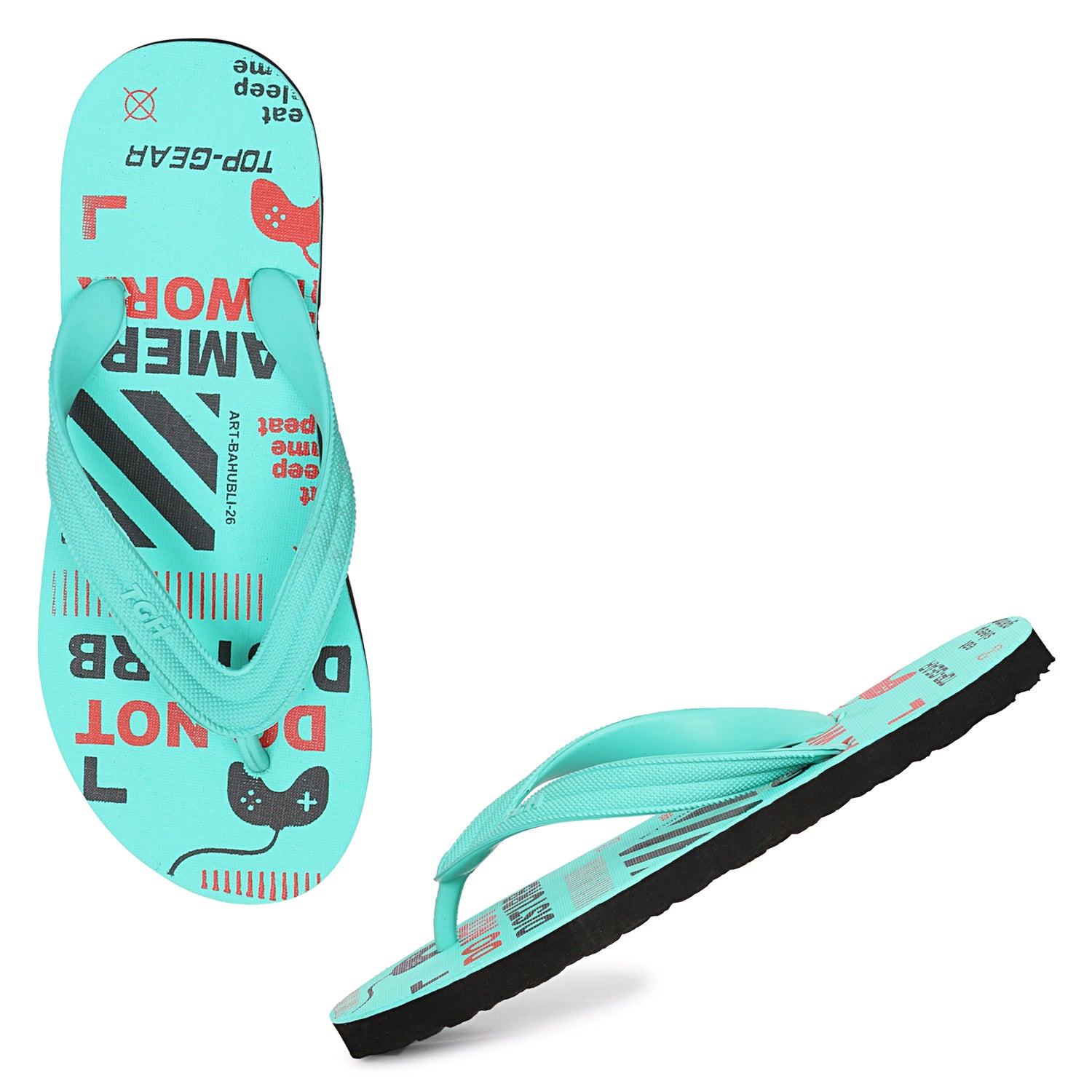 Men Flip Flops  (Green , 9)