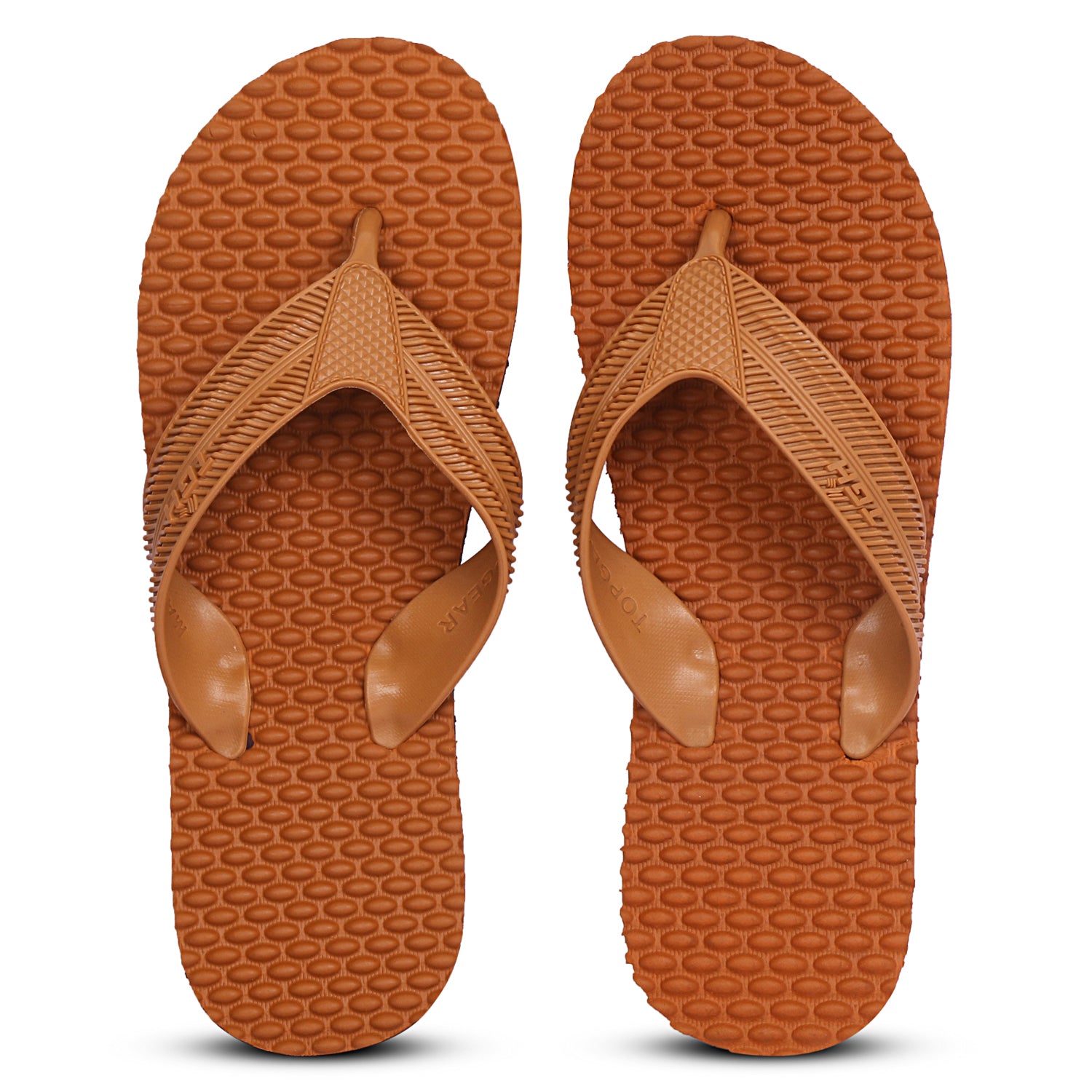 Men Flip Flops  (Brown , 9)