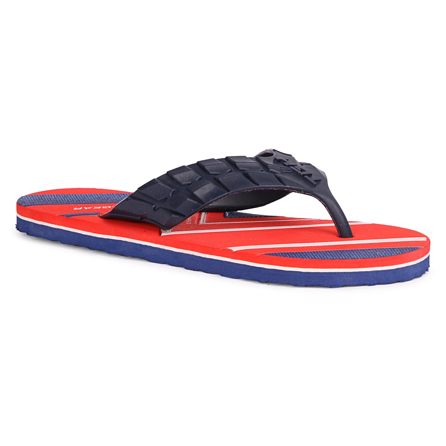 Men Flip Flops  (Natural, Red , 6)