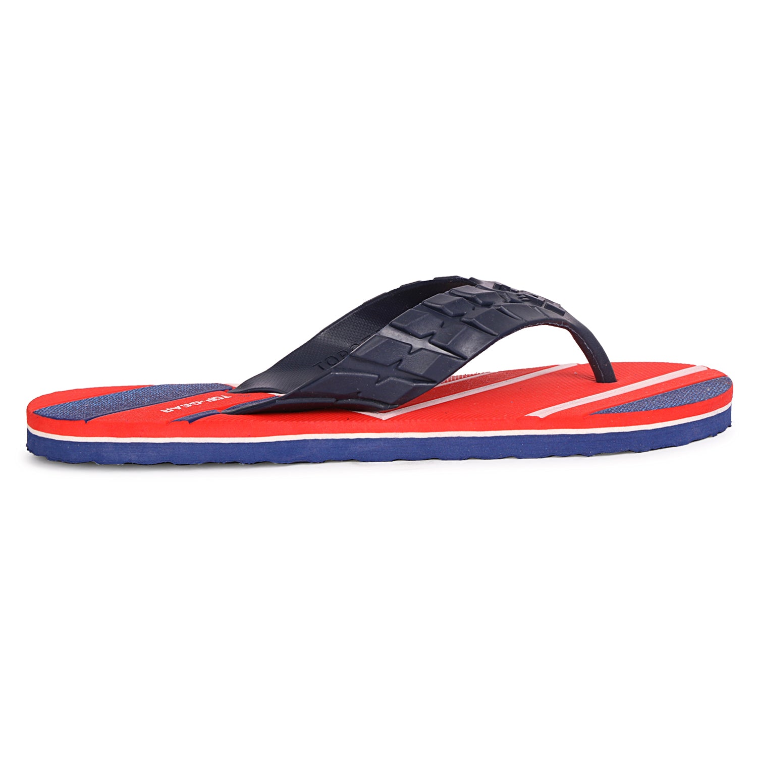 Men Flip Flops  (Natural, Red , 6)