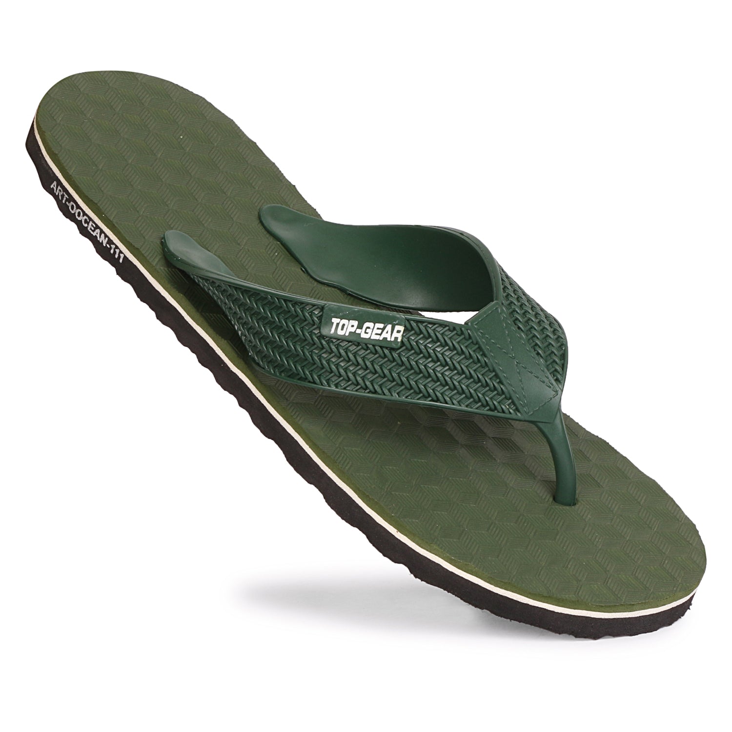 Men Flip Flops  (Navy, Blue , 9)