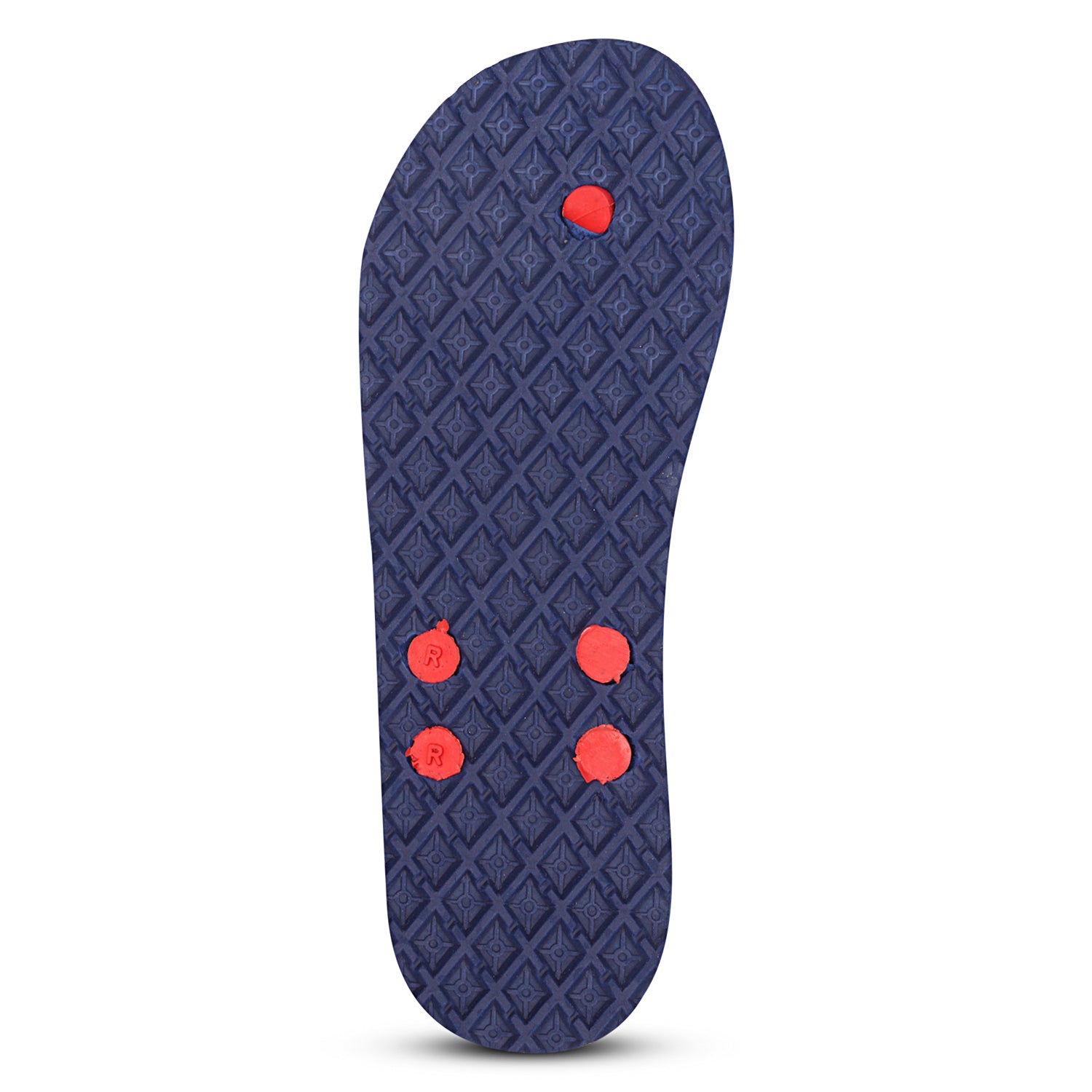 Men Flip Flops  (Red, Navy , 7)