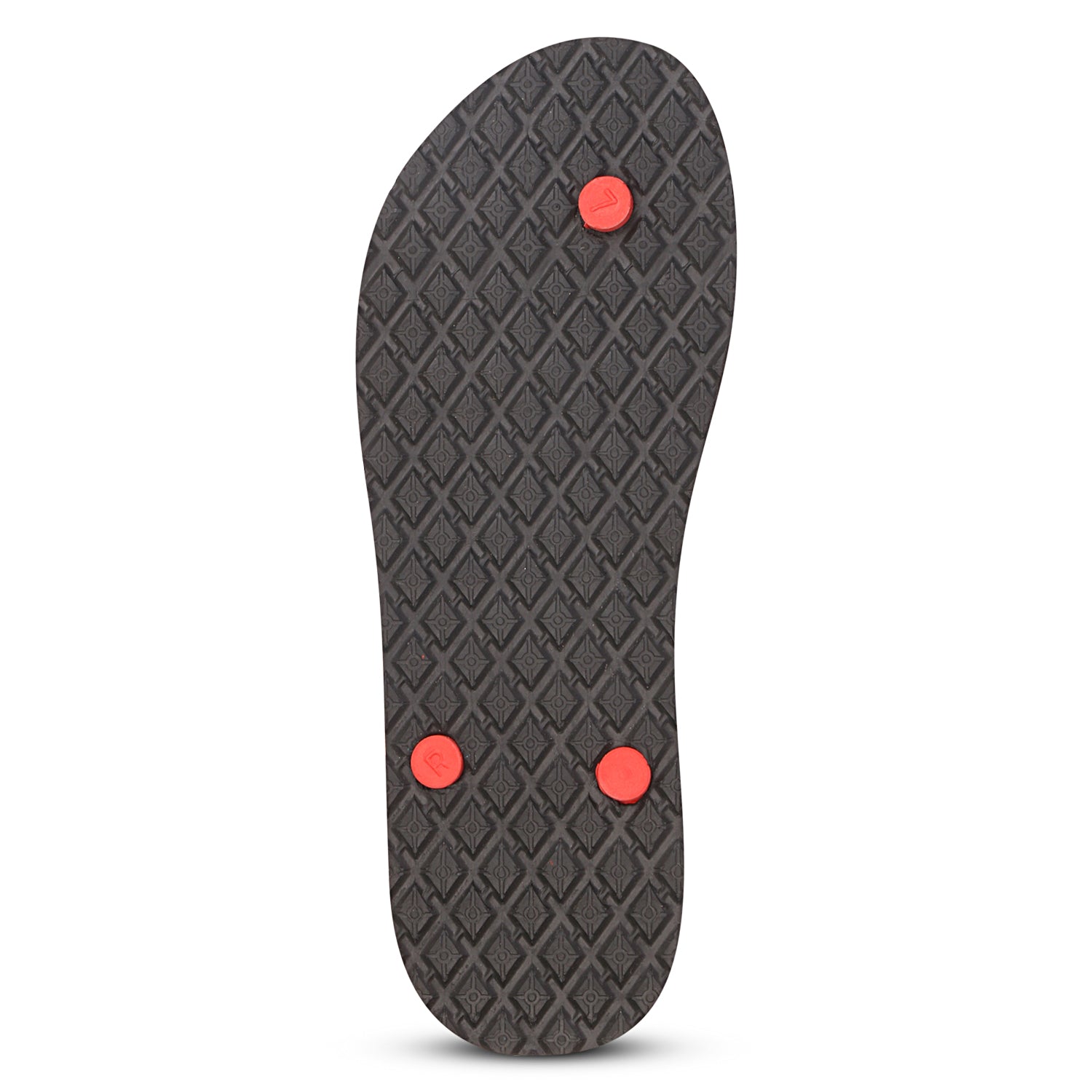 Men Flip Flops  (Red, Black , 6)
