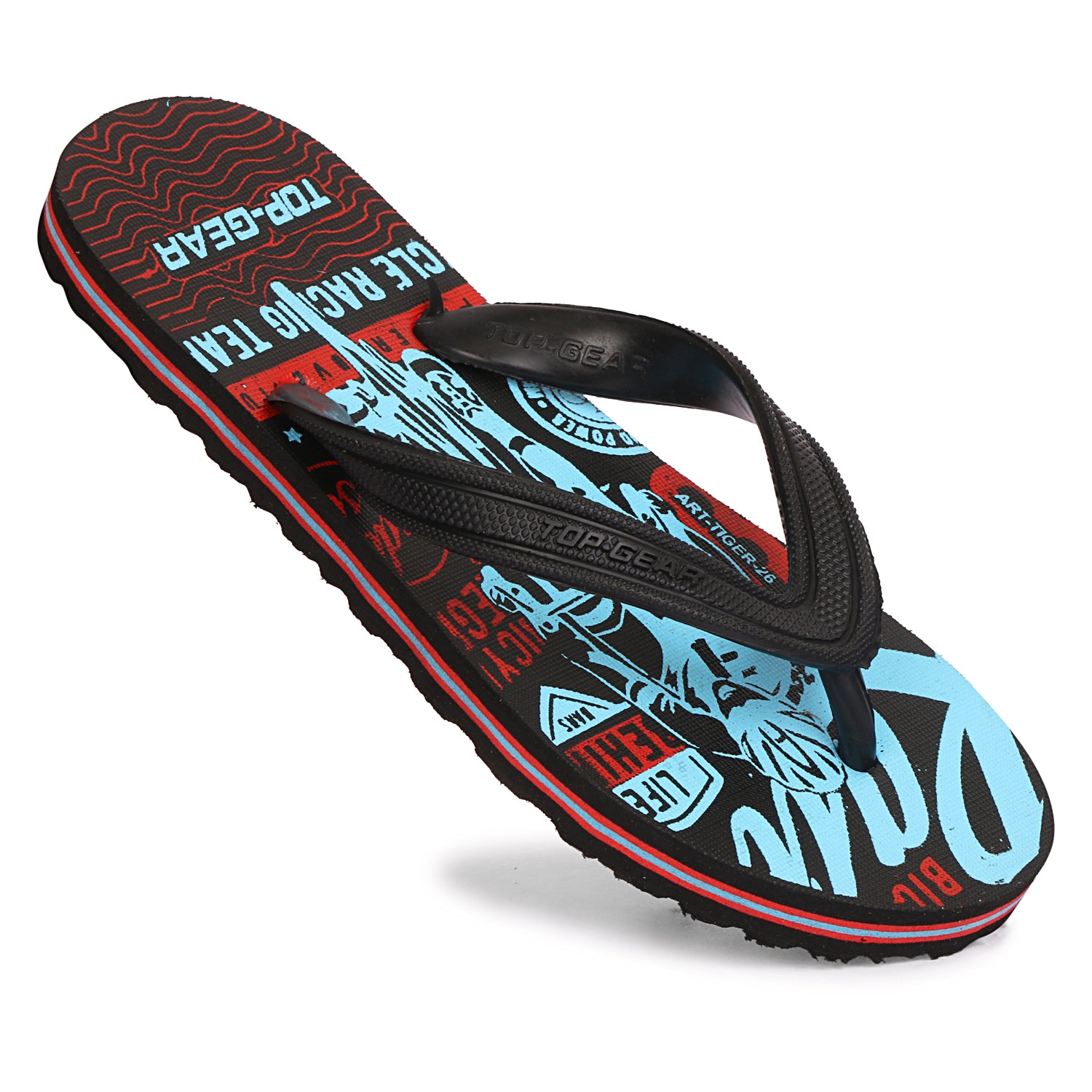 Stylish Blue and Black Slippers