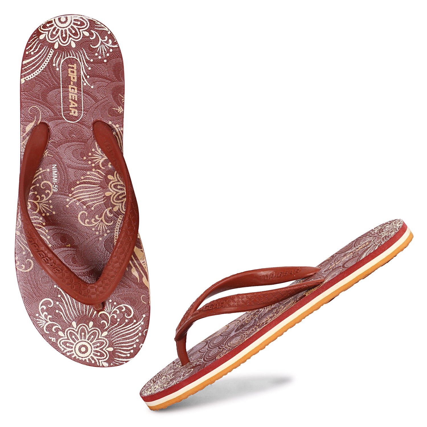 Women Slippers  (Maroon , 6)