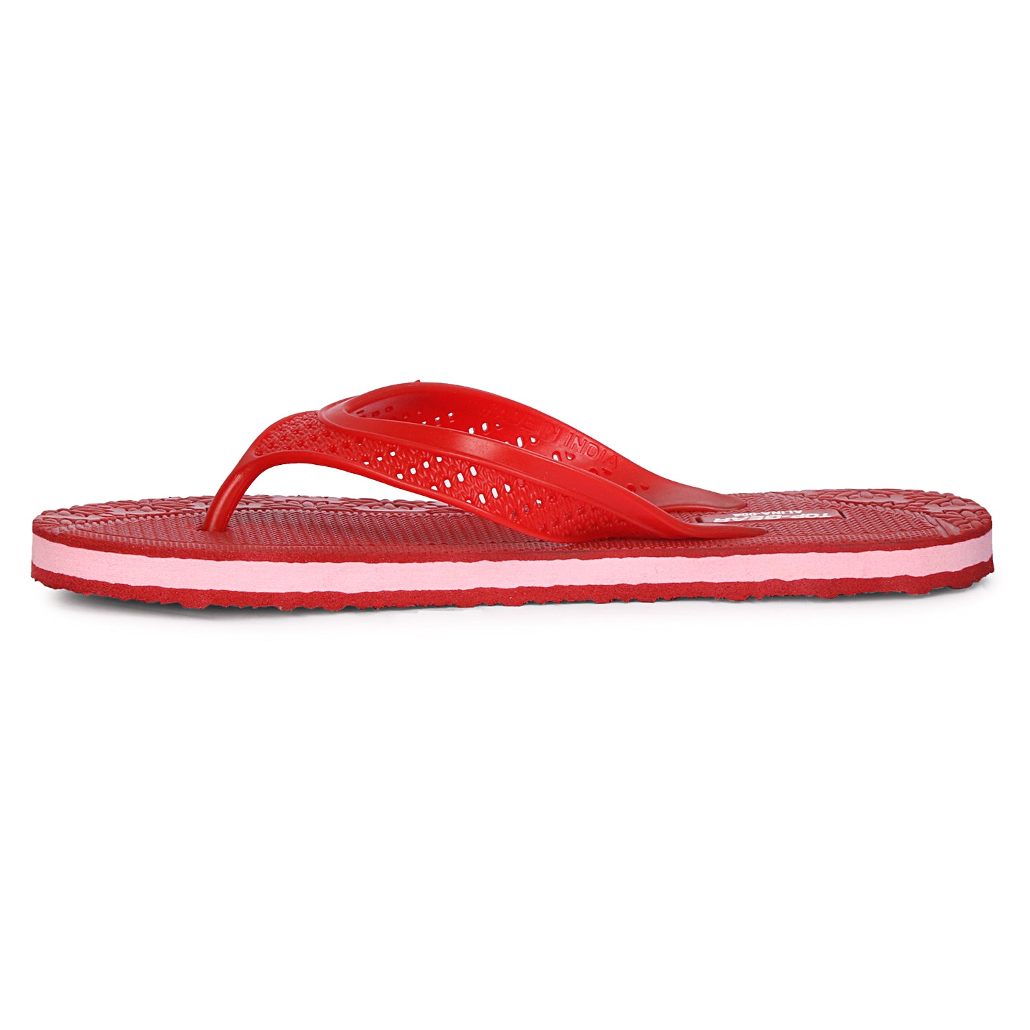 Women Flip Flops  (Maroon, Pink , 6)