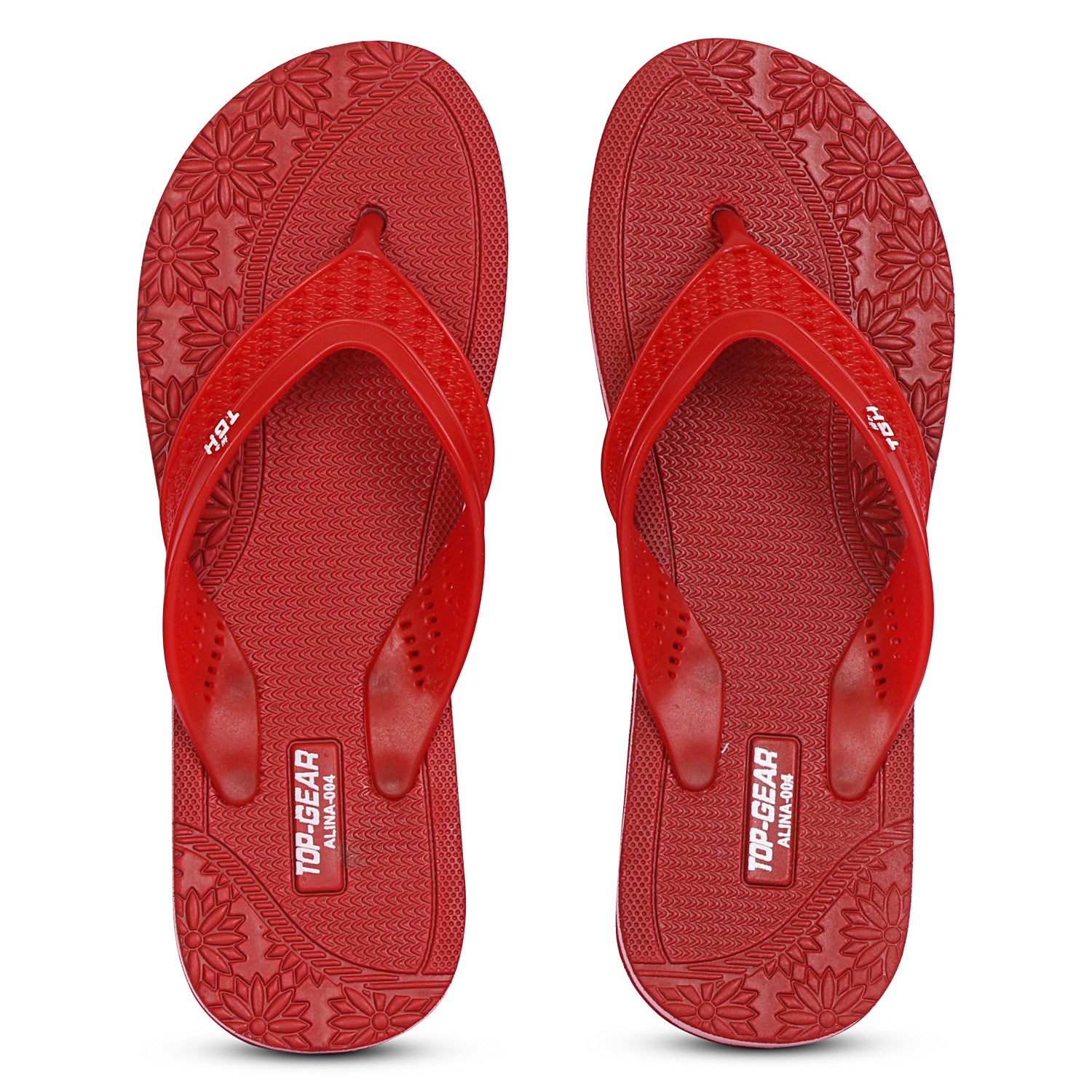 Women Flip Flops  (Maroon, Pink , 6)