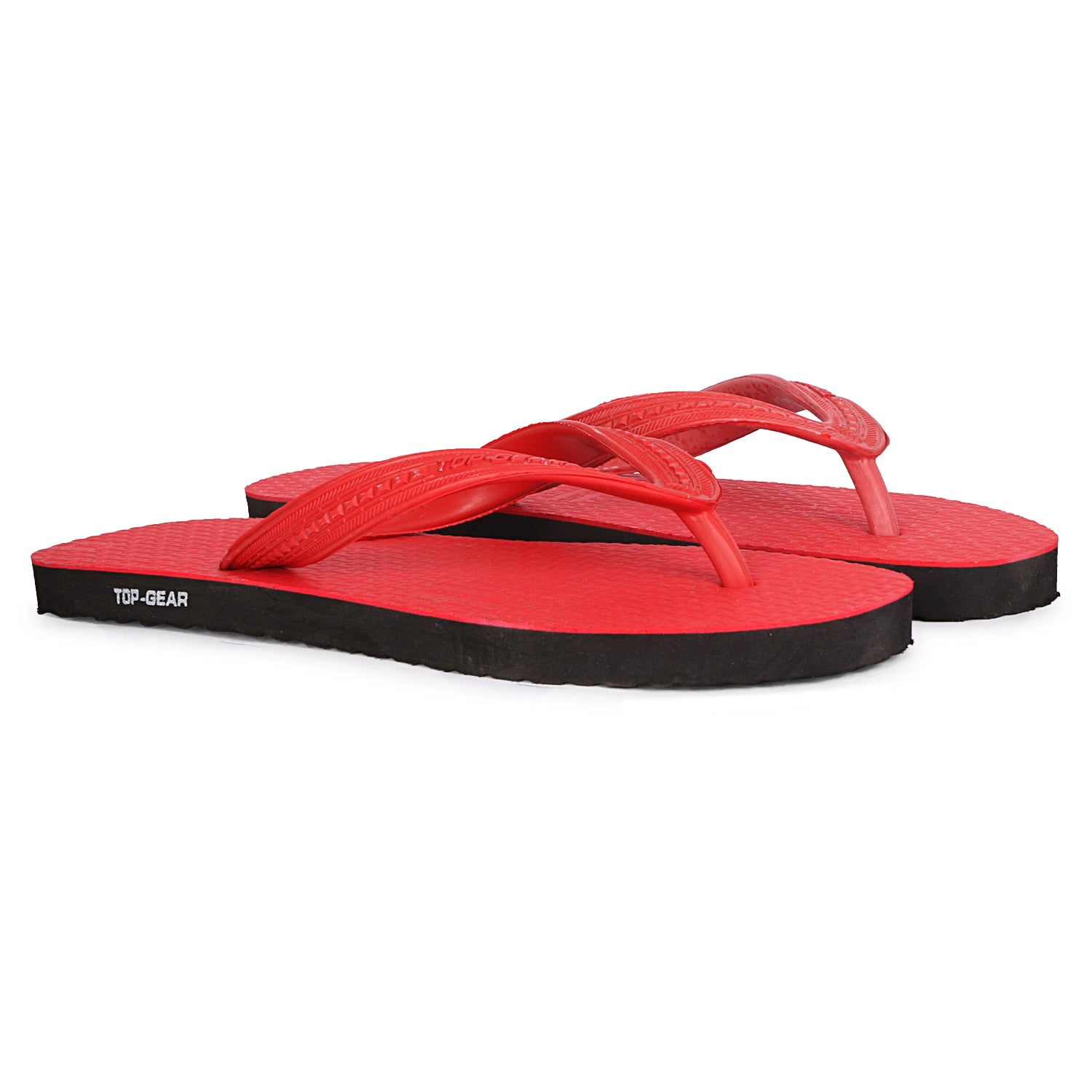 Men Flip Flops  (Red , 9)