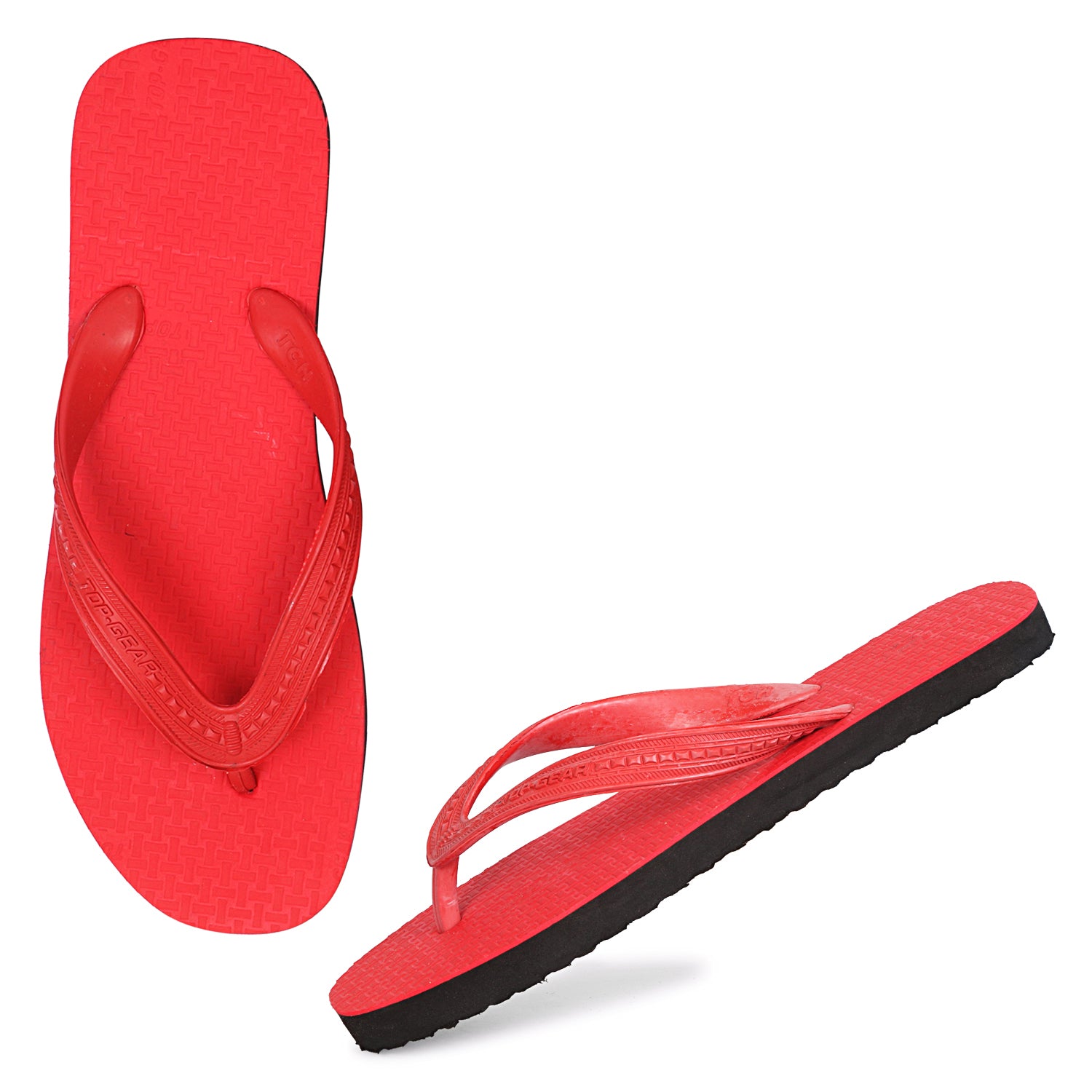 Men Flip Flops  (Red , 9)