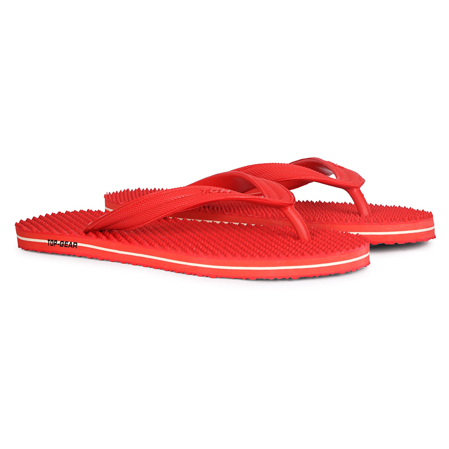 Men Flip Flops  (Red , 10)