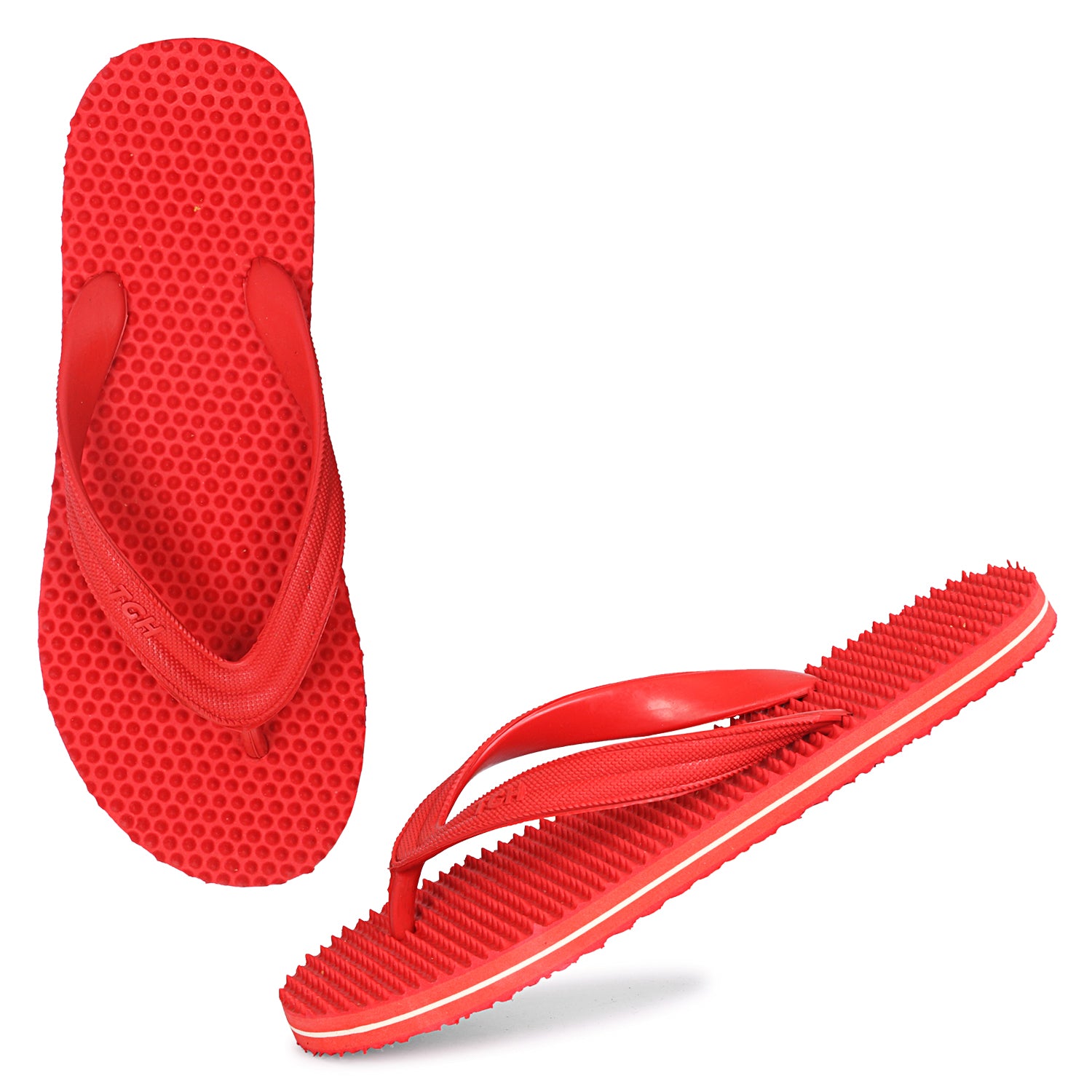 Men Flip Flops  (Red , 10)