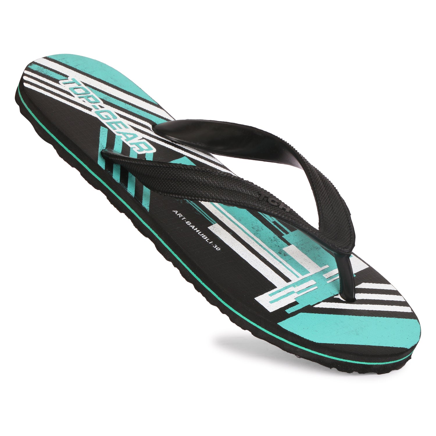 Men Flip Flops  (Blue, Black, White , 10)
