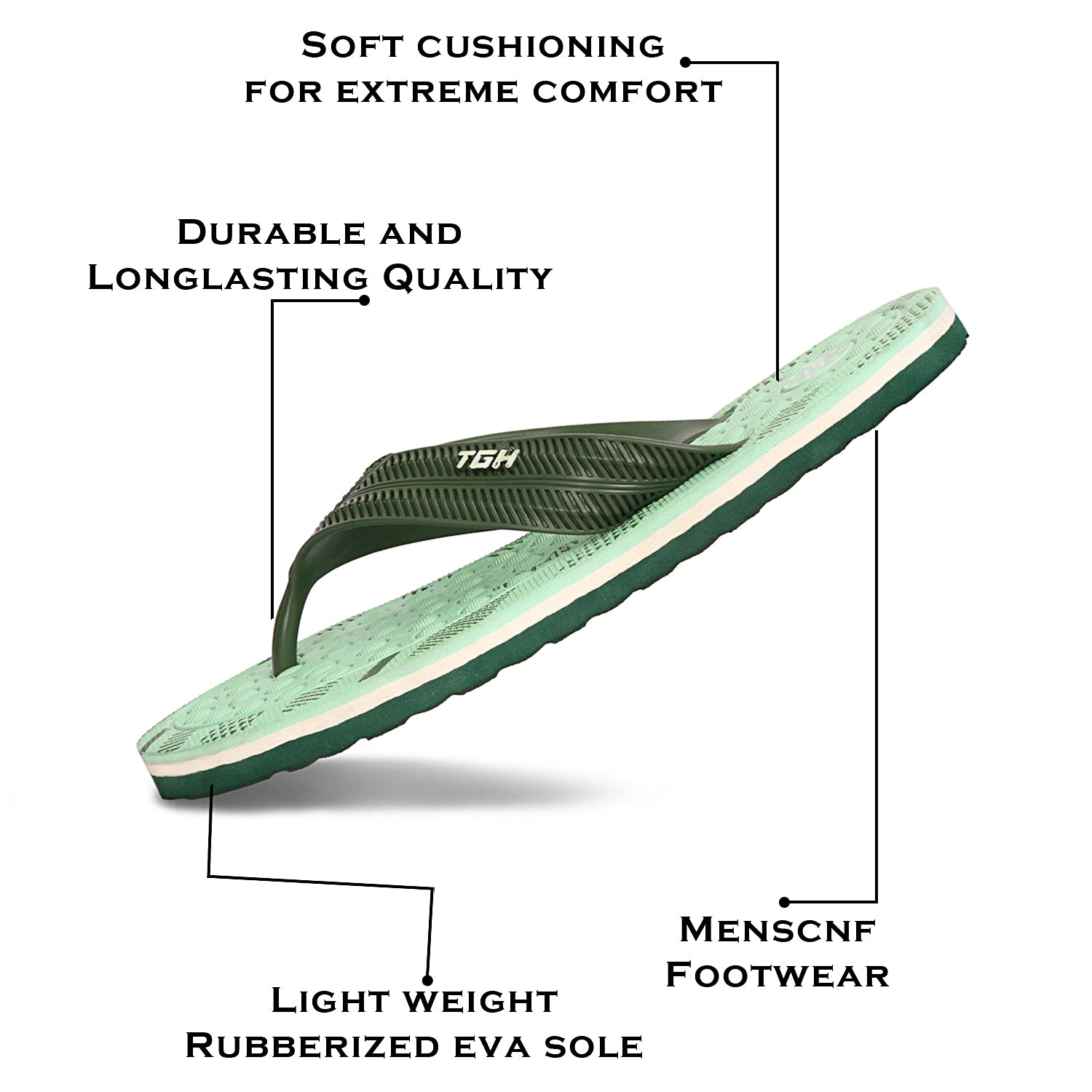 Men Slides  (Green , 6)