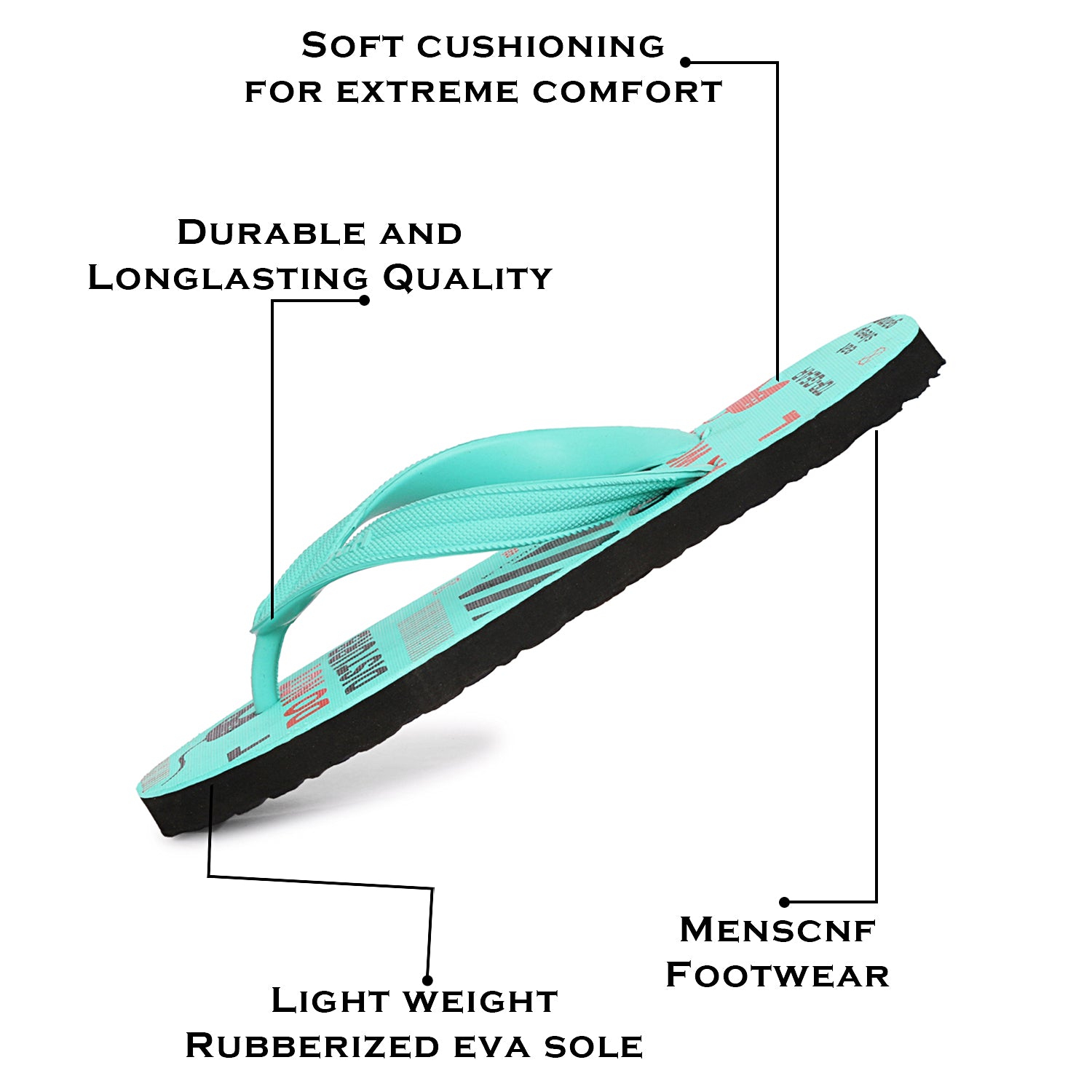 Men Flip Flops  (Green , 9)