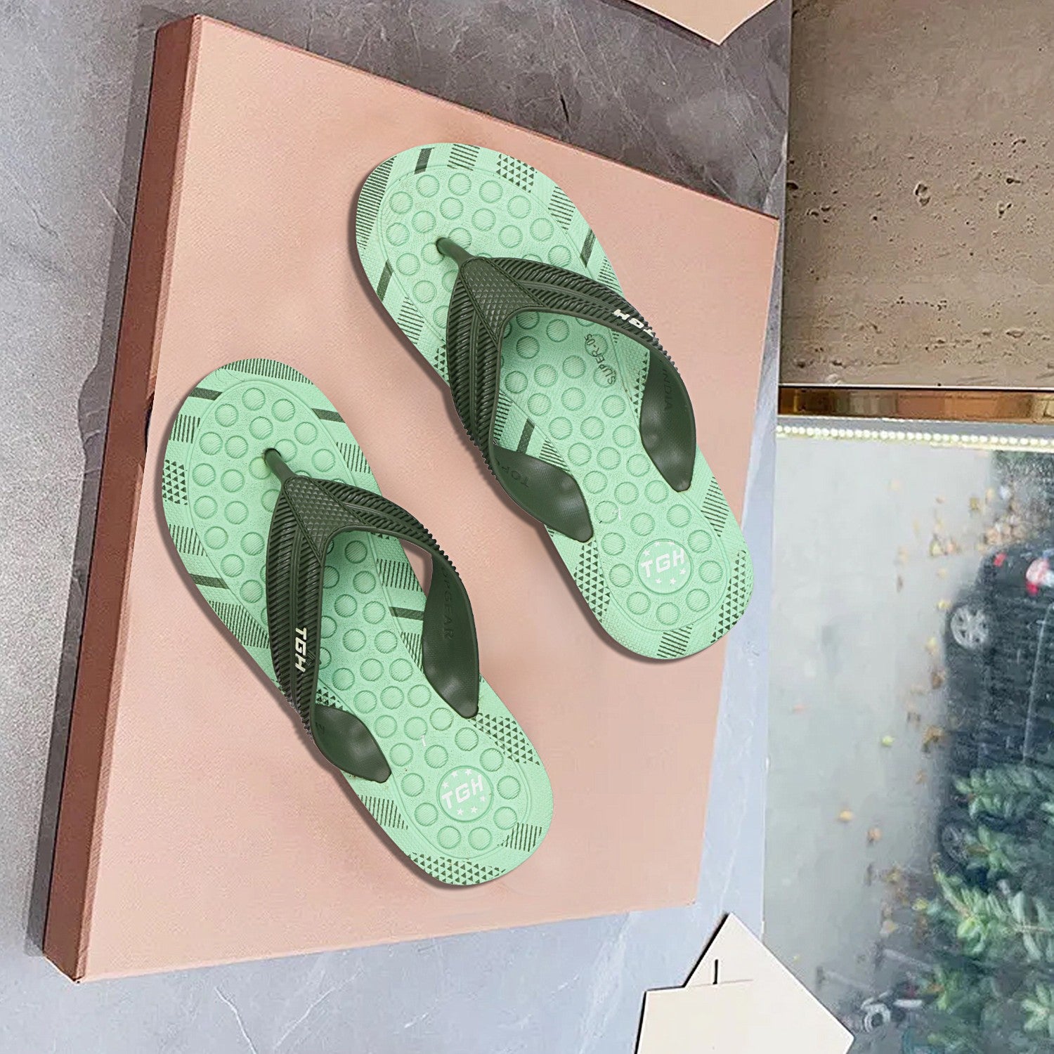 Men Slides  (Green , 6)