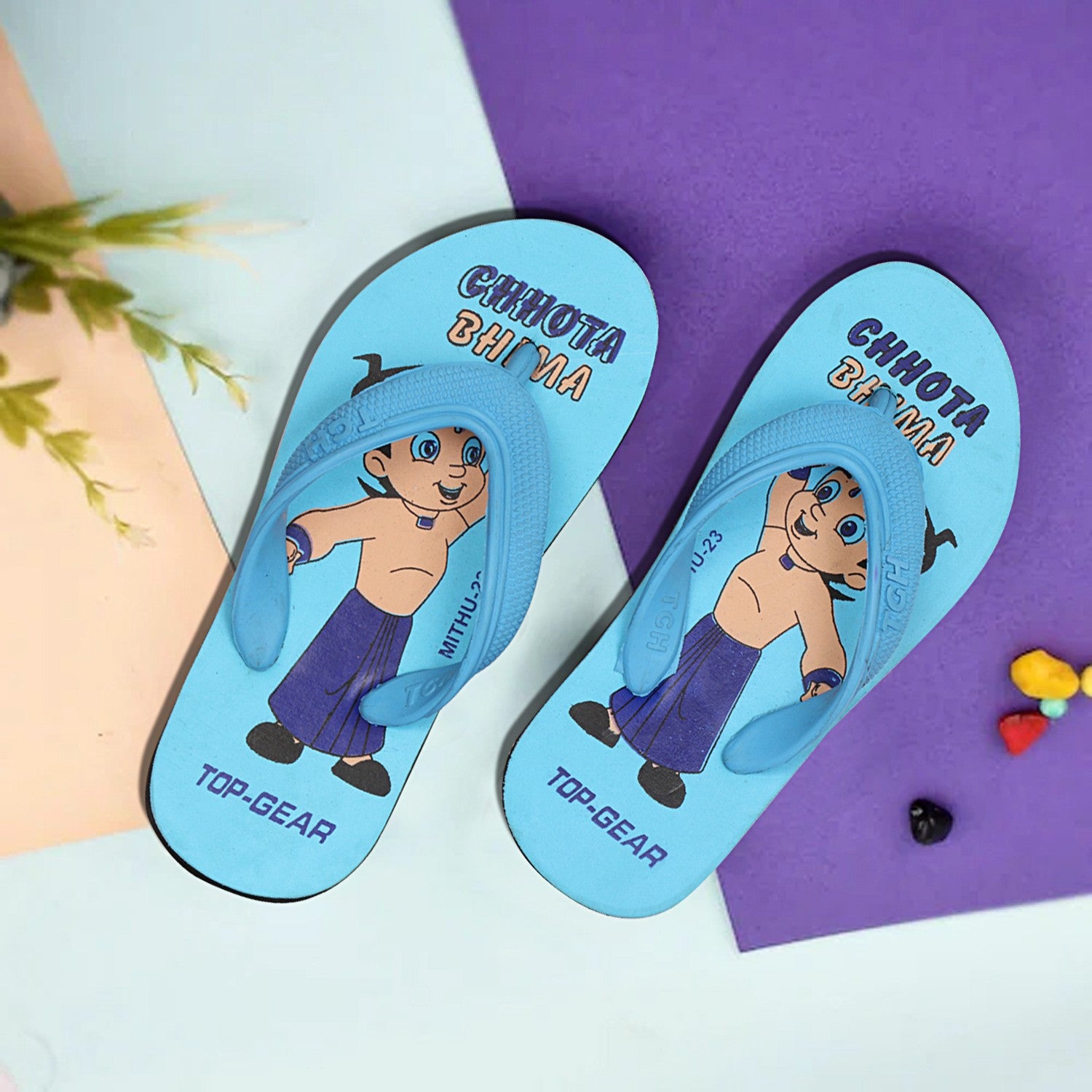 Boys & Girls Slip On Slipper Flip Flop  (Multicolor Blue )