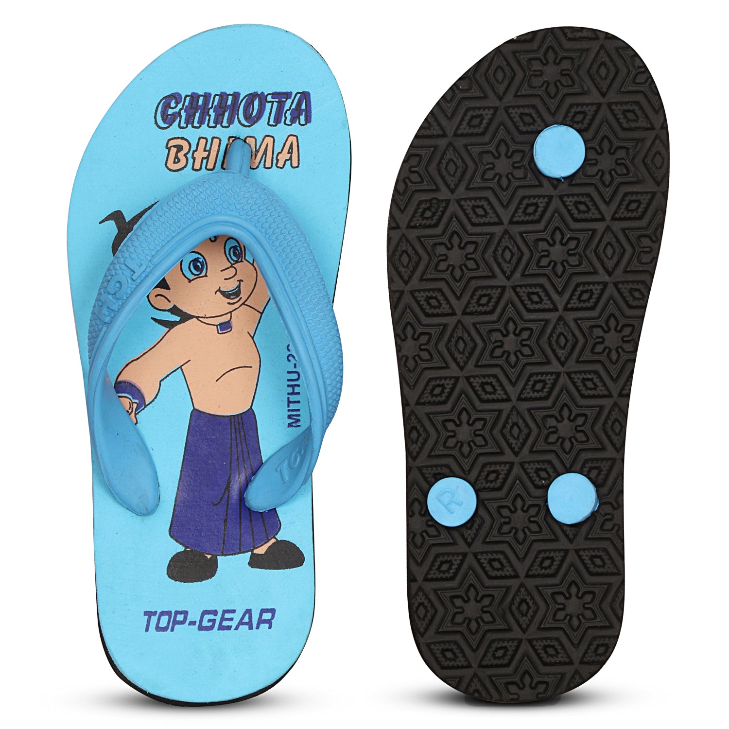 Boys & Girls Slip On Slipper Flip Flop  (Multicolor Blue )