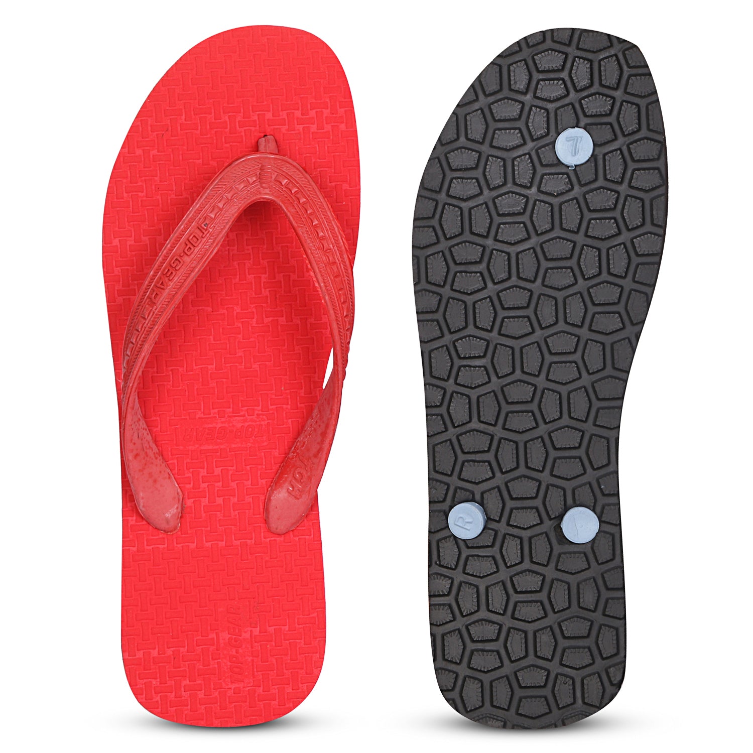 Men Flip Flops  (Red , 9)