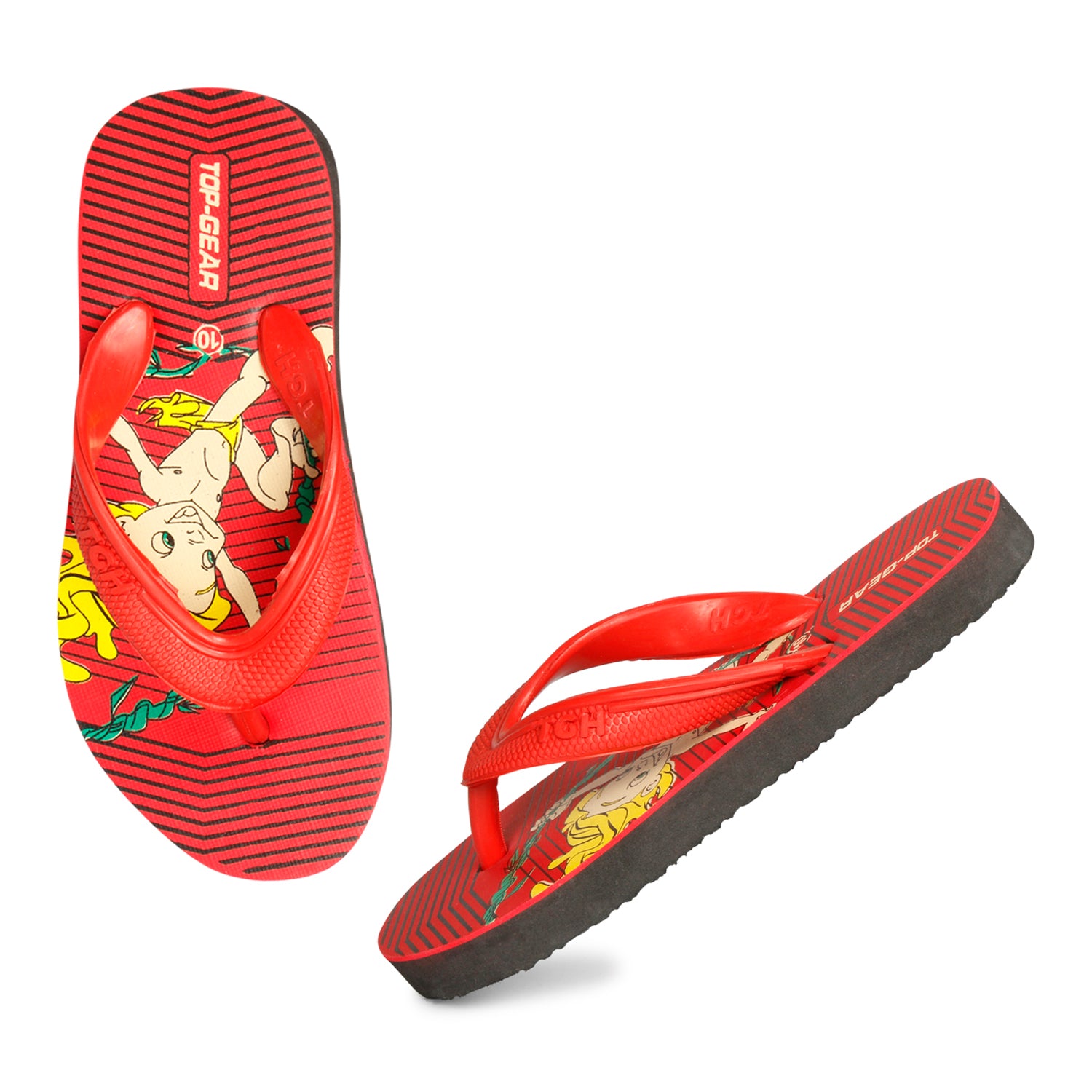 Boys & Girls Slip On Slipper Flip Flop  (Multicolor Yellow)